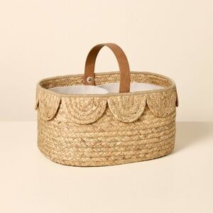 Natural Woven Scalloped Baby Diaper Caddy - Hearth & Hand™ with Magnolia